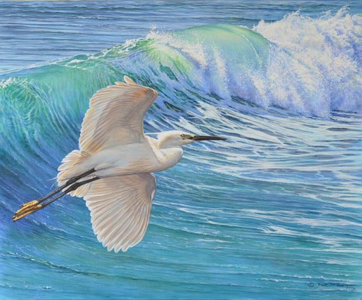 Little Egret Bird Painting