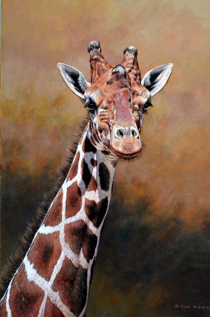 Reticulated Giraffe Painting For Sale