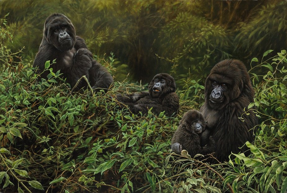 Gorilla Family Painting