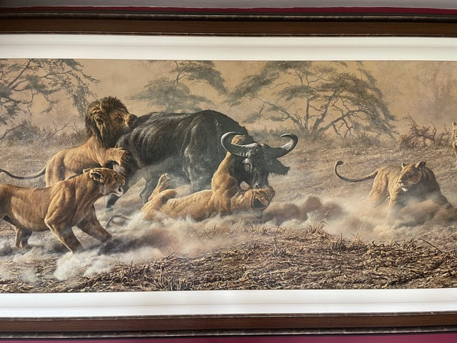 Pride of Lions 180cm x 67cm by Alan M Hunt