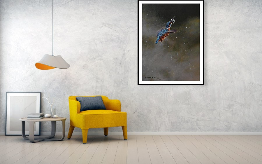 Customised Kingfisher Wall Art, Prints and Posters