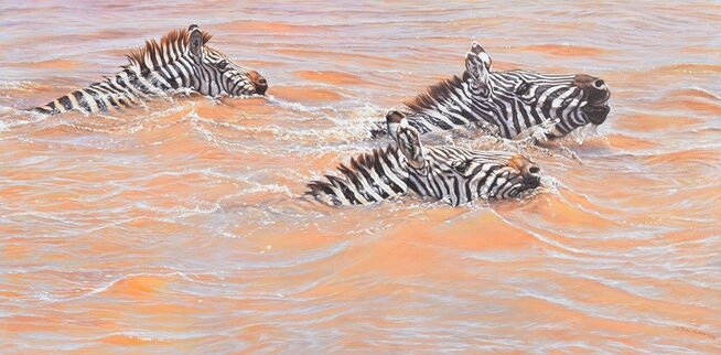 Paintings of Zebras