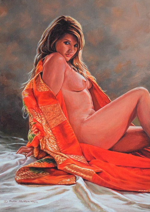 Shy and Retiring Nude Portrait Painting